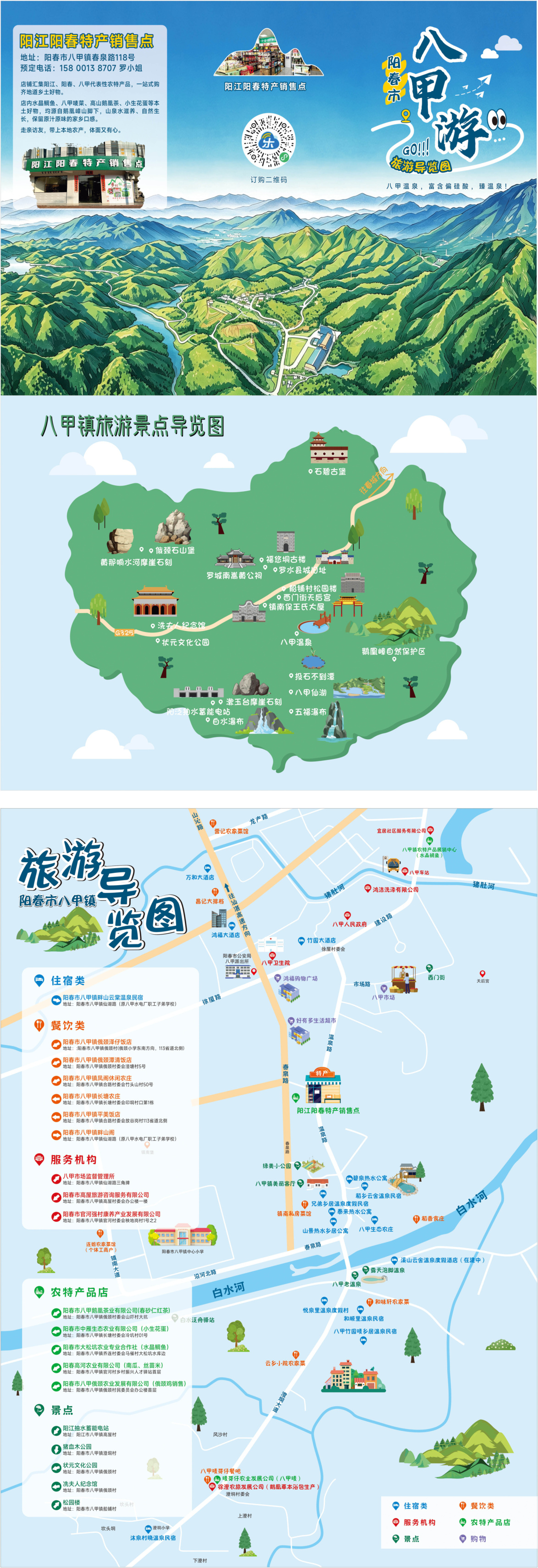 八甲镇旅游导览图